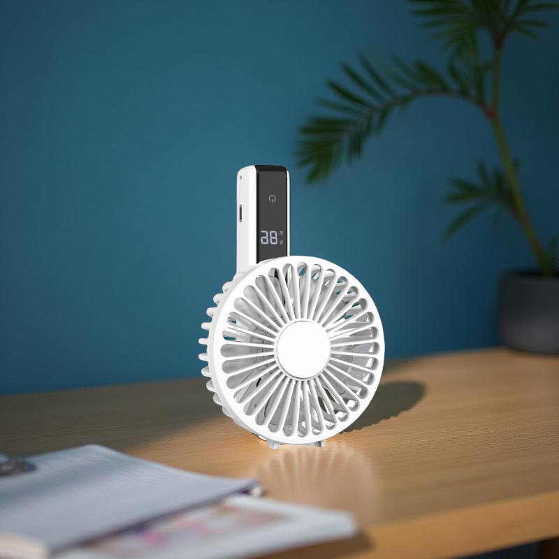 Cadelec Mini Ventilateur a Main rechargeable position bureau